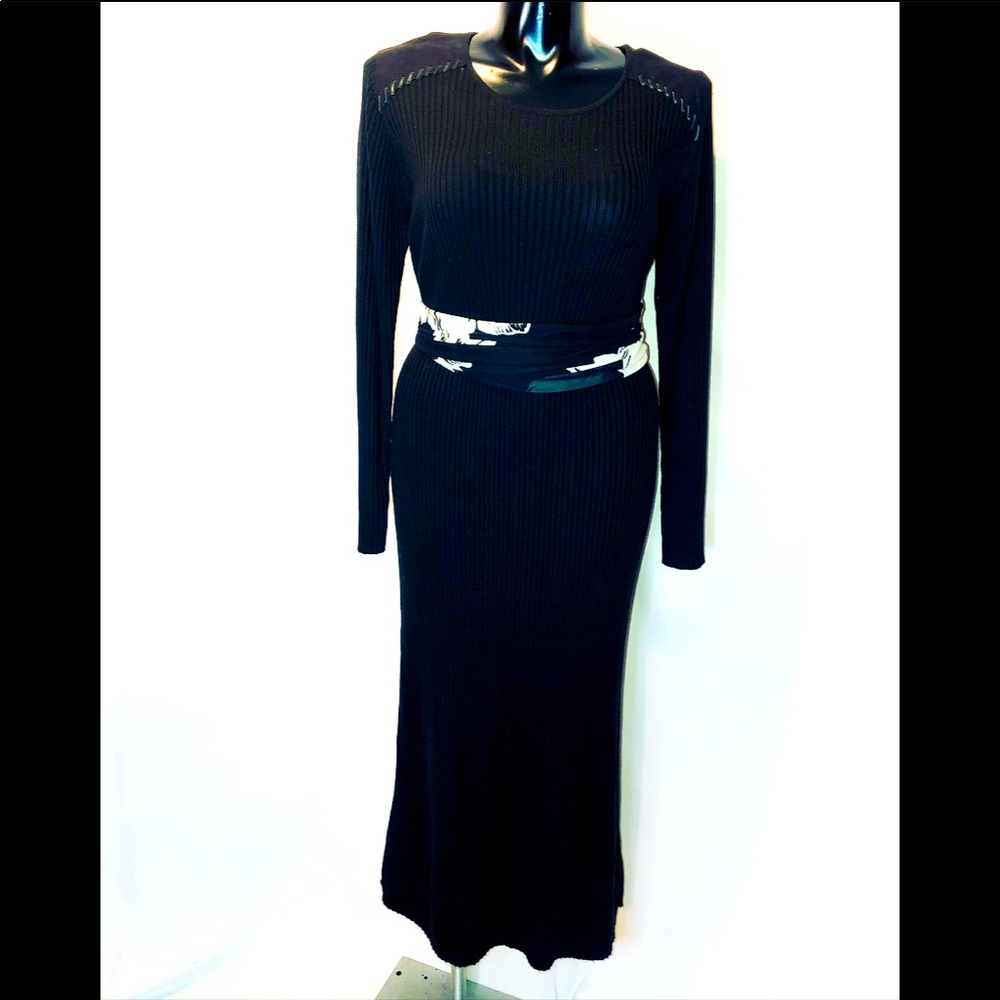 Black sweater dress